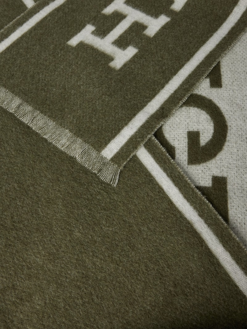 Schal mit Fransen Modell 'MONOTYPE' in camel