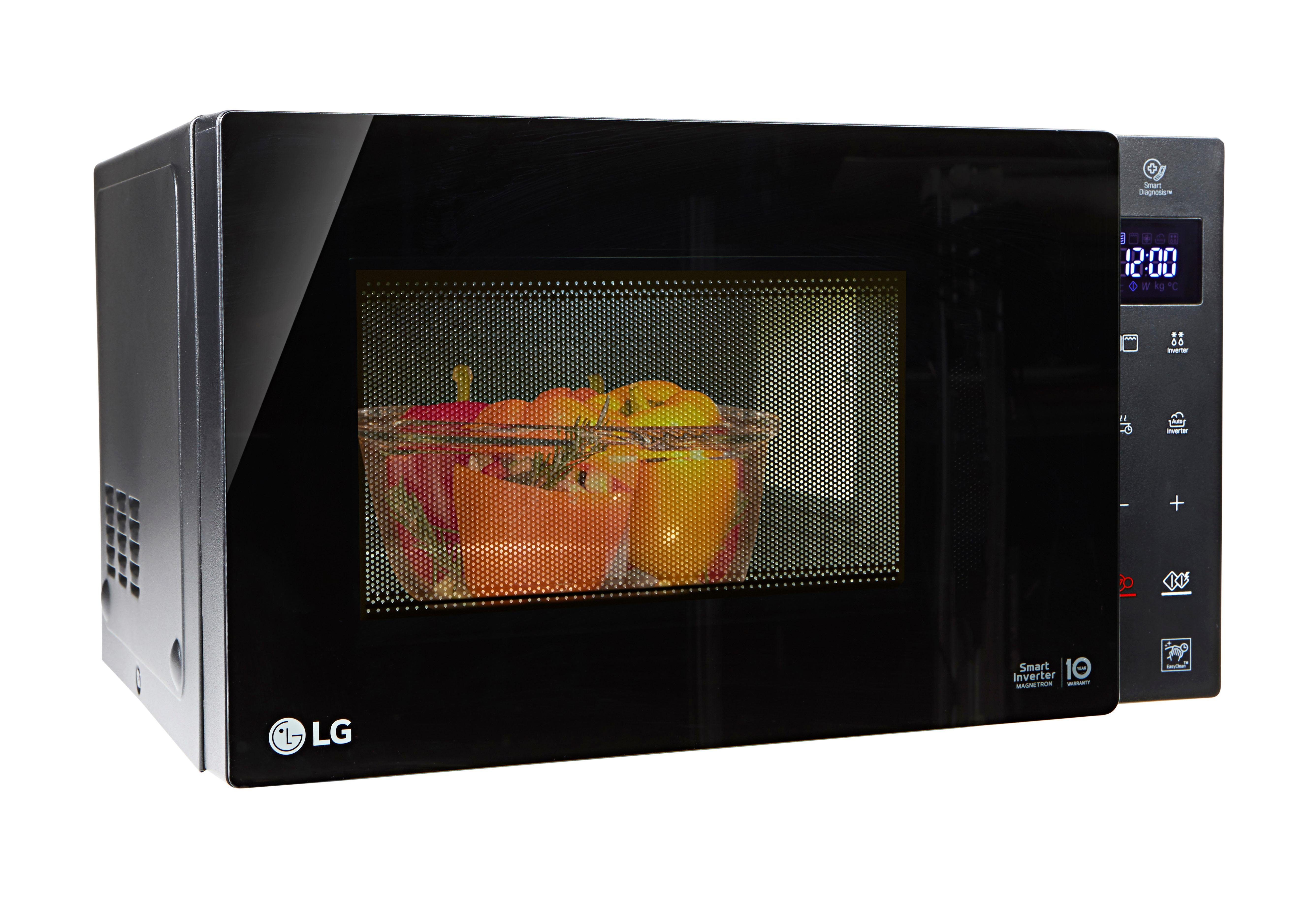 LG Mikrowelle MH 6535 GIS, Grill, 25 l, Smart Inverter Technologie, echte Glasfront