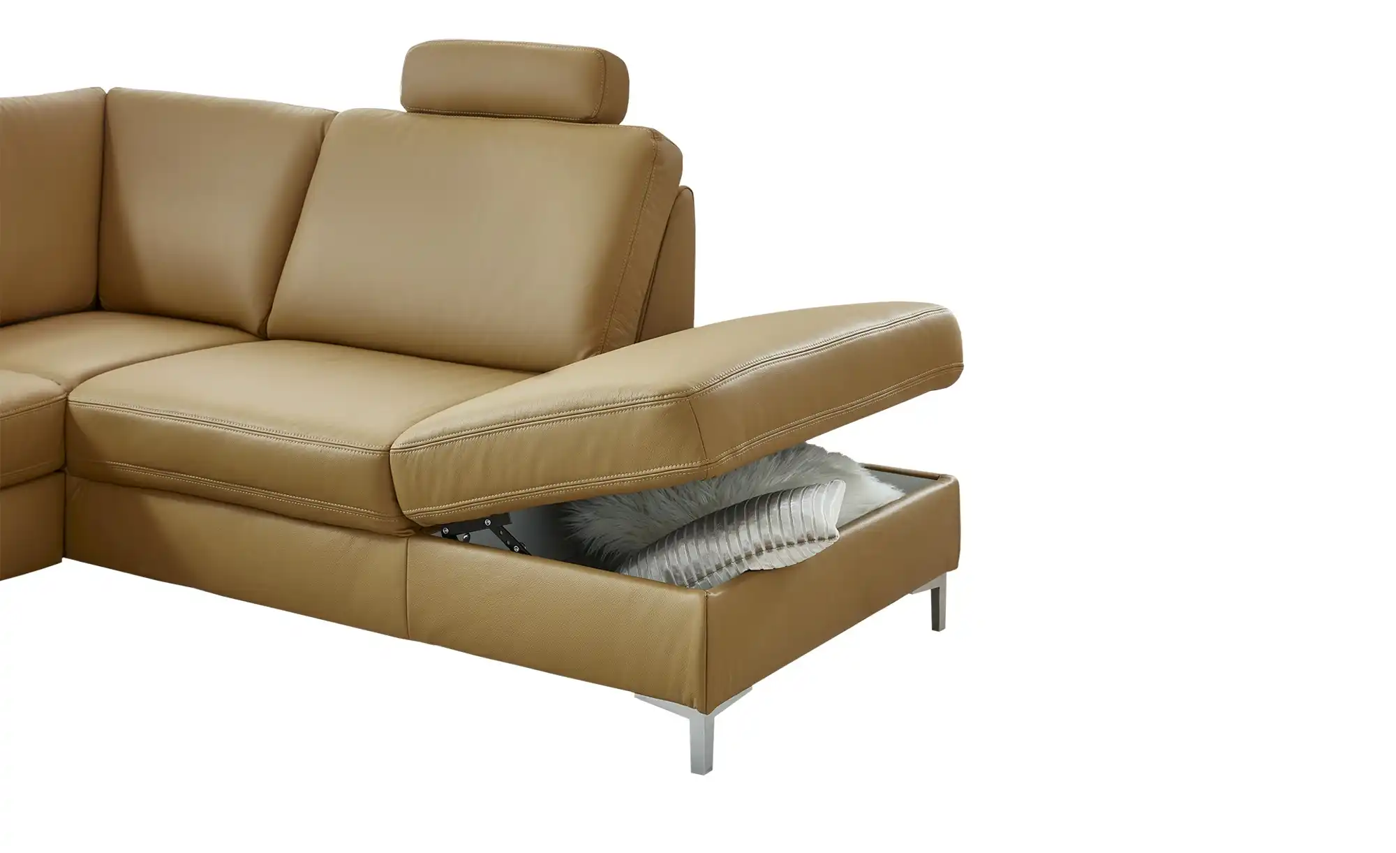 Kollektion Kraft Ecksofa mit Sitz und Rückenlehne aus Echtleder Lea