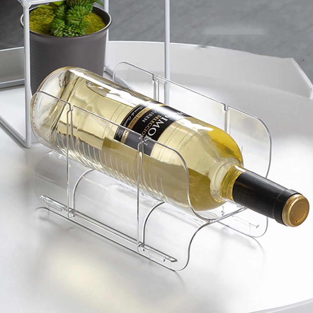 SCOKIT Weinregal Weinständer, Stapelbarer Flaschenhalter, 1 tlg, Ideal für Küchen, Bars, Wohnzimmer, Heimdekoration