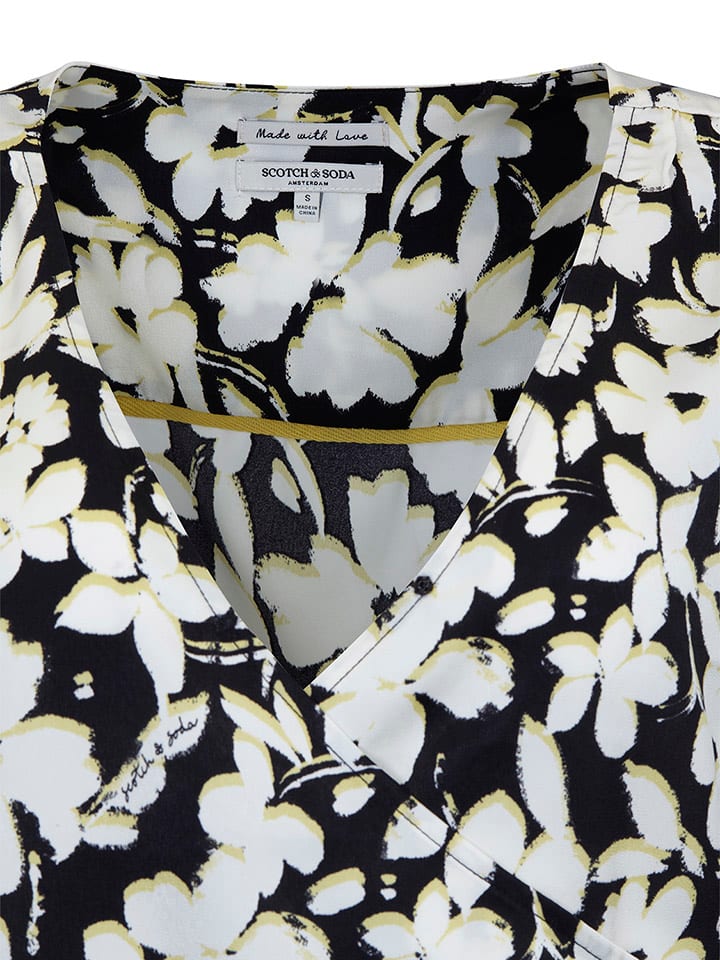 Scotch & Soda Bluse in Schwarz/ Weiß günstig kaufen
