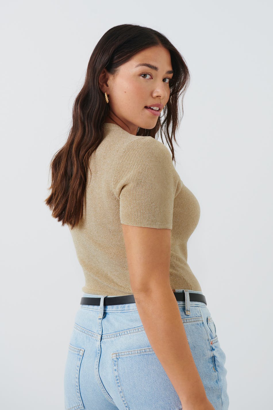 Gold knitted top