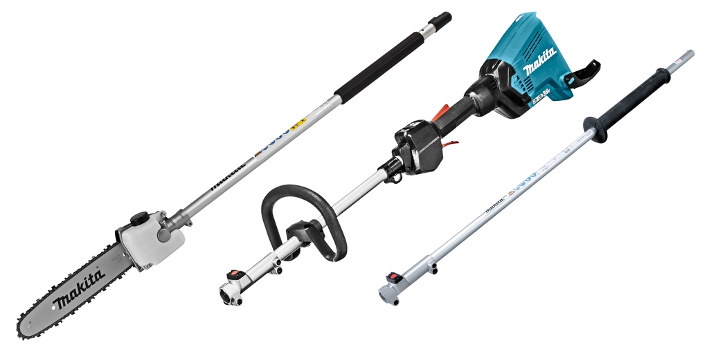 Makita DUX60ZX12 Sladdlös kombinationssystem D-handtag 2 x 18V exkl. batterier och laddare + Motorsågstillbehör och förlängningsstång