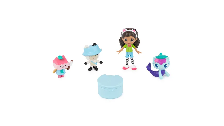 Gabby's Dollhouse, Camping Figuren Set, Gabby mit 3 Katzenfiguren
