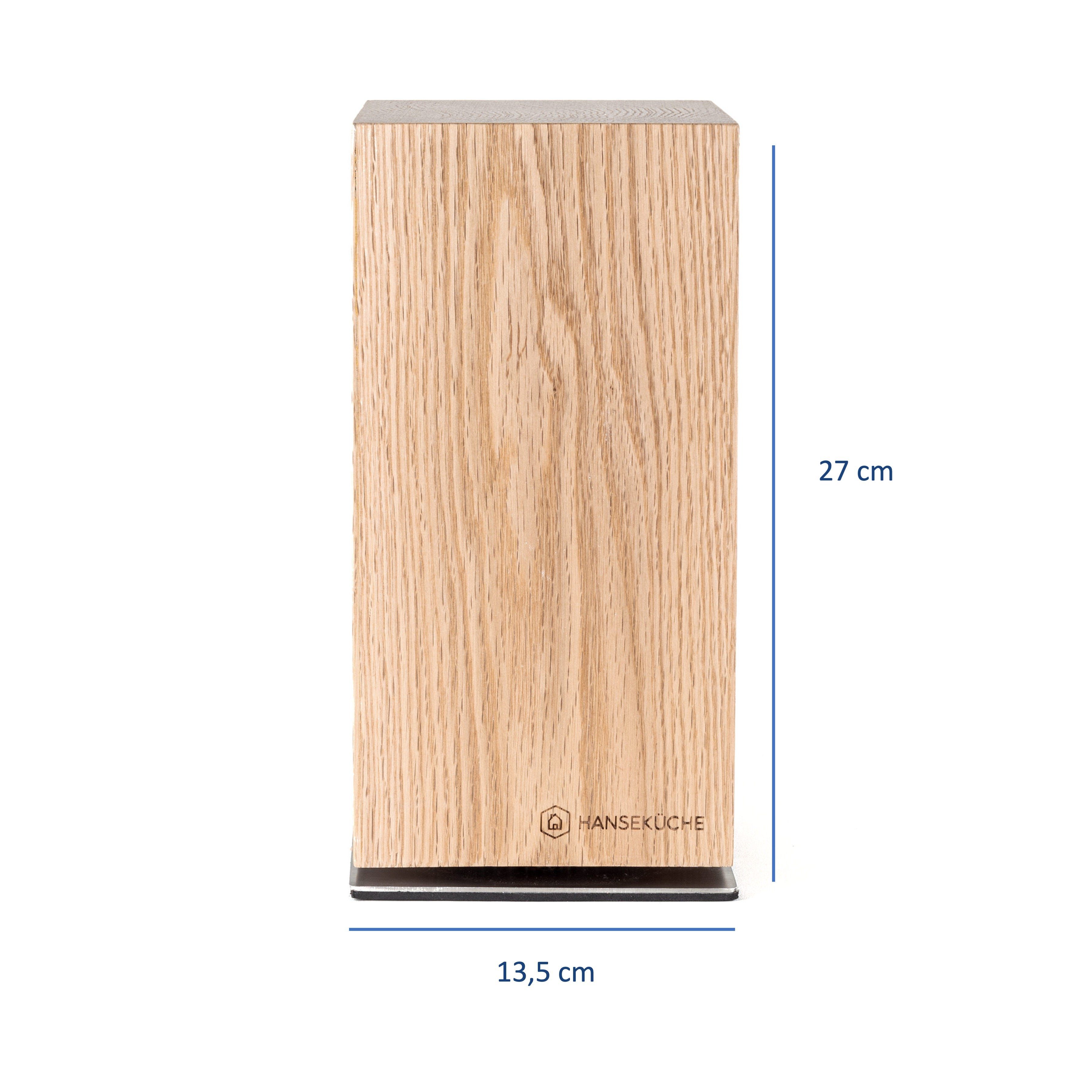 Hanseküche Magnet-Messerblock Messerblock magnetisch ohne Messer – Drehbarer Messerhalter (1tlg), Fester Stand mit Gummifüßen, 360 Grad drehbar, Starker Magnet