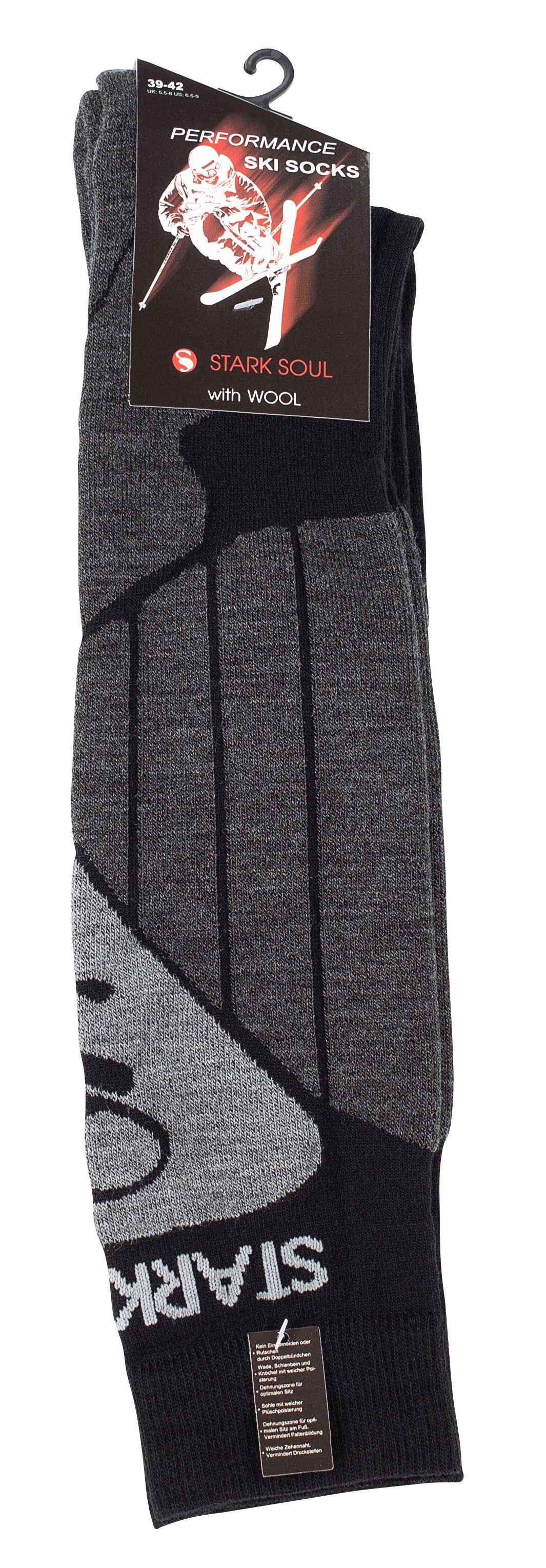 Stark Soul® Skisocken Skisocken Funktionssocken mit Polsterung, gepolsterte Funktionssocken Ski Snowboard Sportsocken