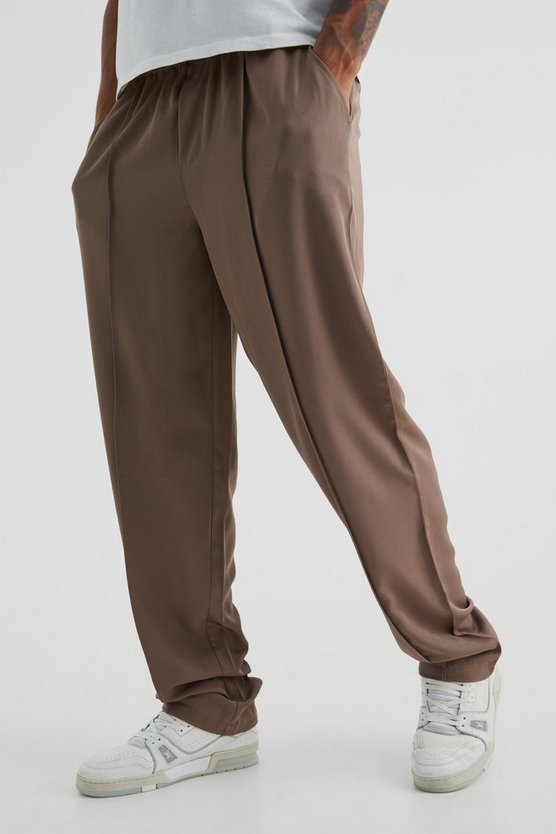 Tall elastische Twill Hose mit geradem Bein