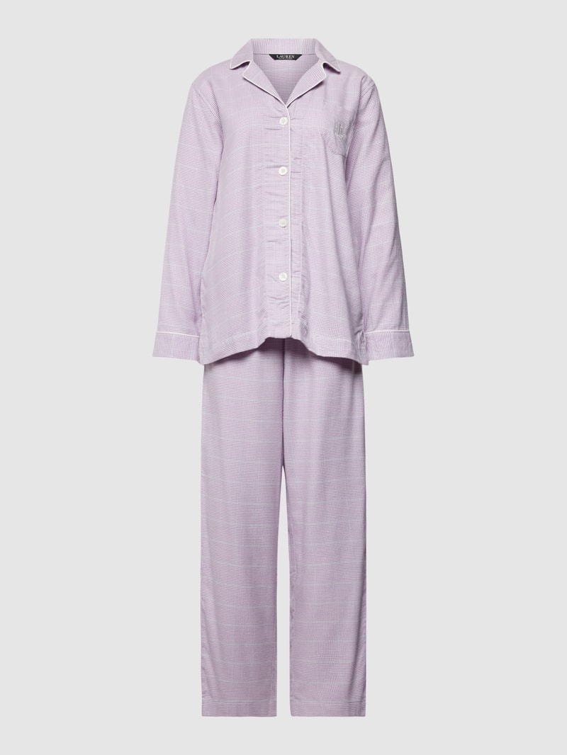 Pyjama mit Streifenmuster in weiß