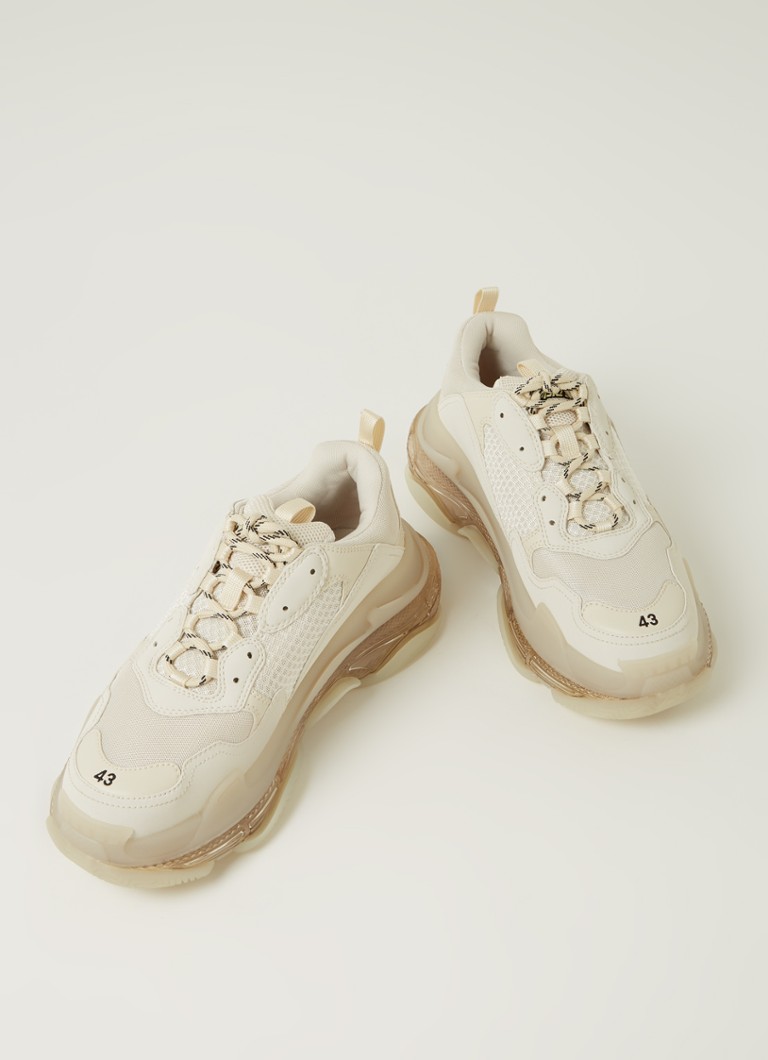 Sneakers Balenciaga Triple S con dettagli in pelle di vitello