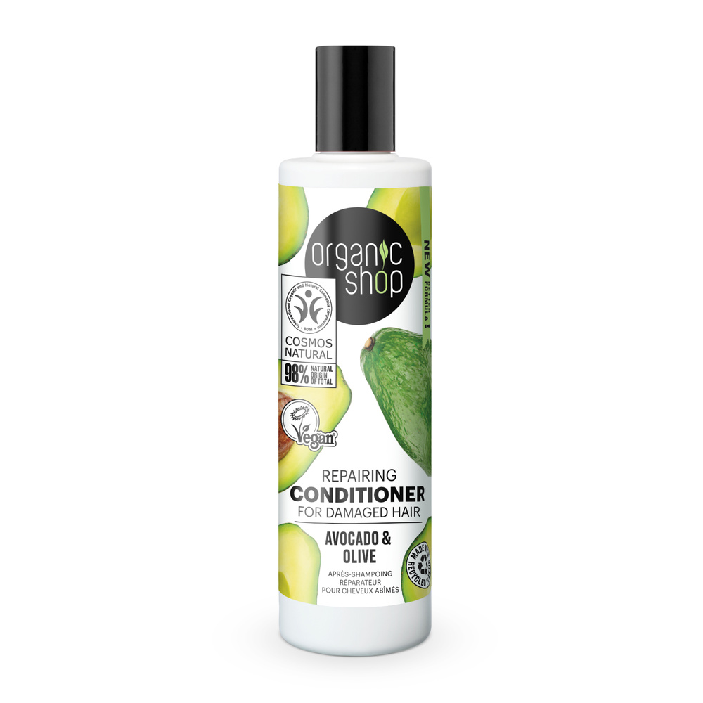 organic shop Après-shampoing cheveux abimés Avocat Olive Vegan Naturel Après-shampoing