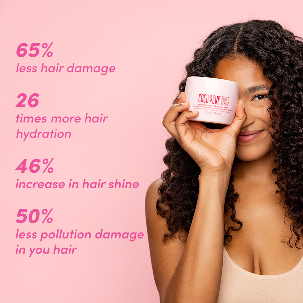 coco & eve Sweet Repair Hair Mask 60ml Travel Size Masque Soin Cheveux