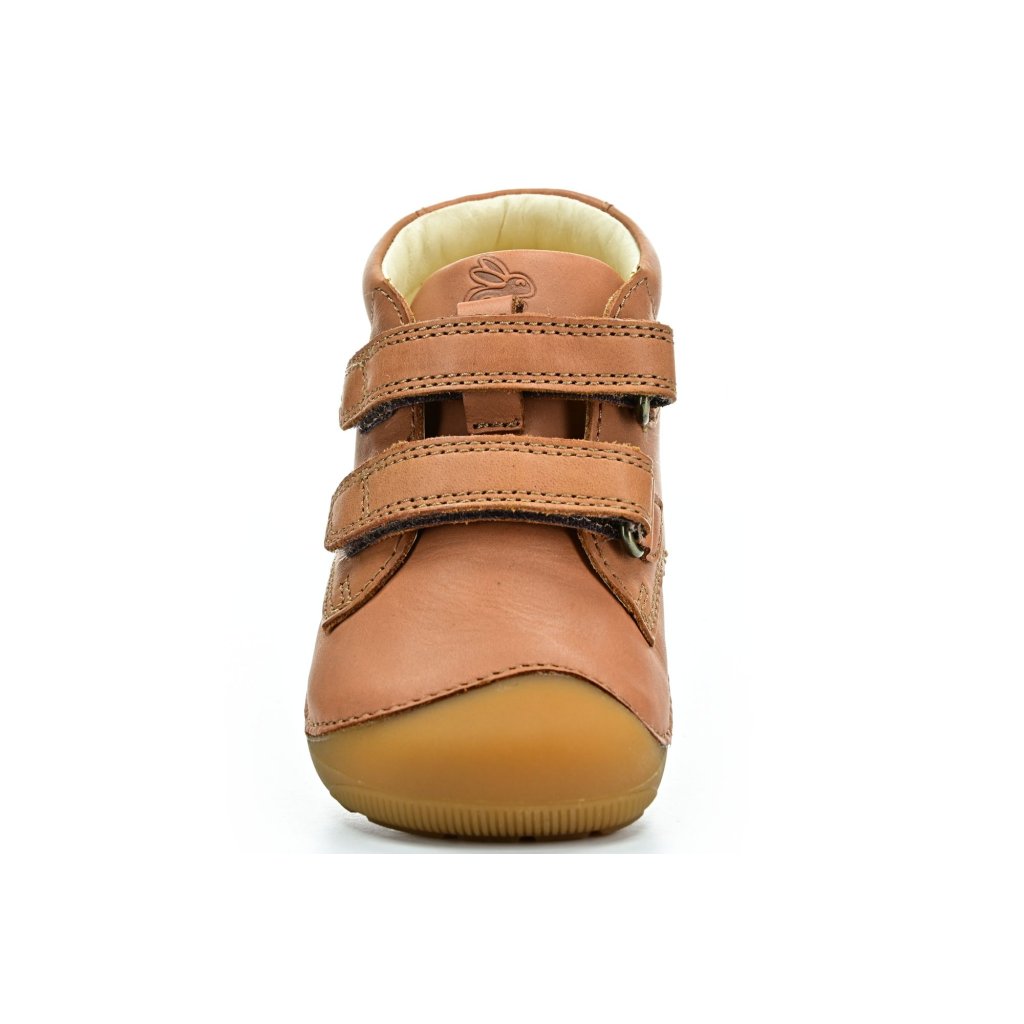Bundgaard Petit Velcro Cognac braune Mid Cut Barfußschuhe