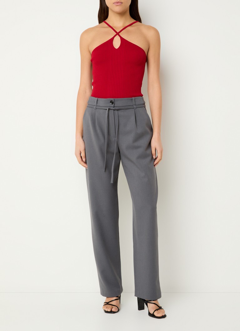 SAMSØE SAMSØE Sanina fine-knit halter top with cut-out detail