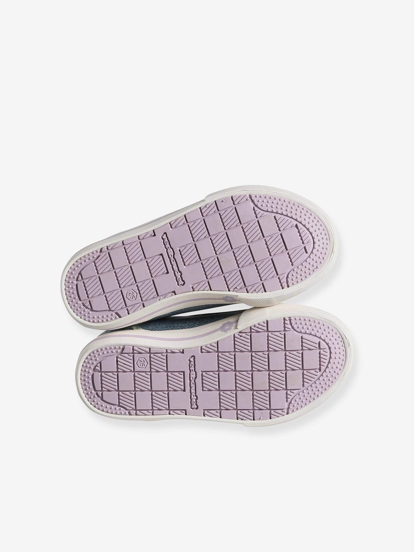 Vertbaudet Mädchen Klett-Sneakers, Anziehtrick - jeansblau