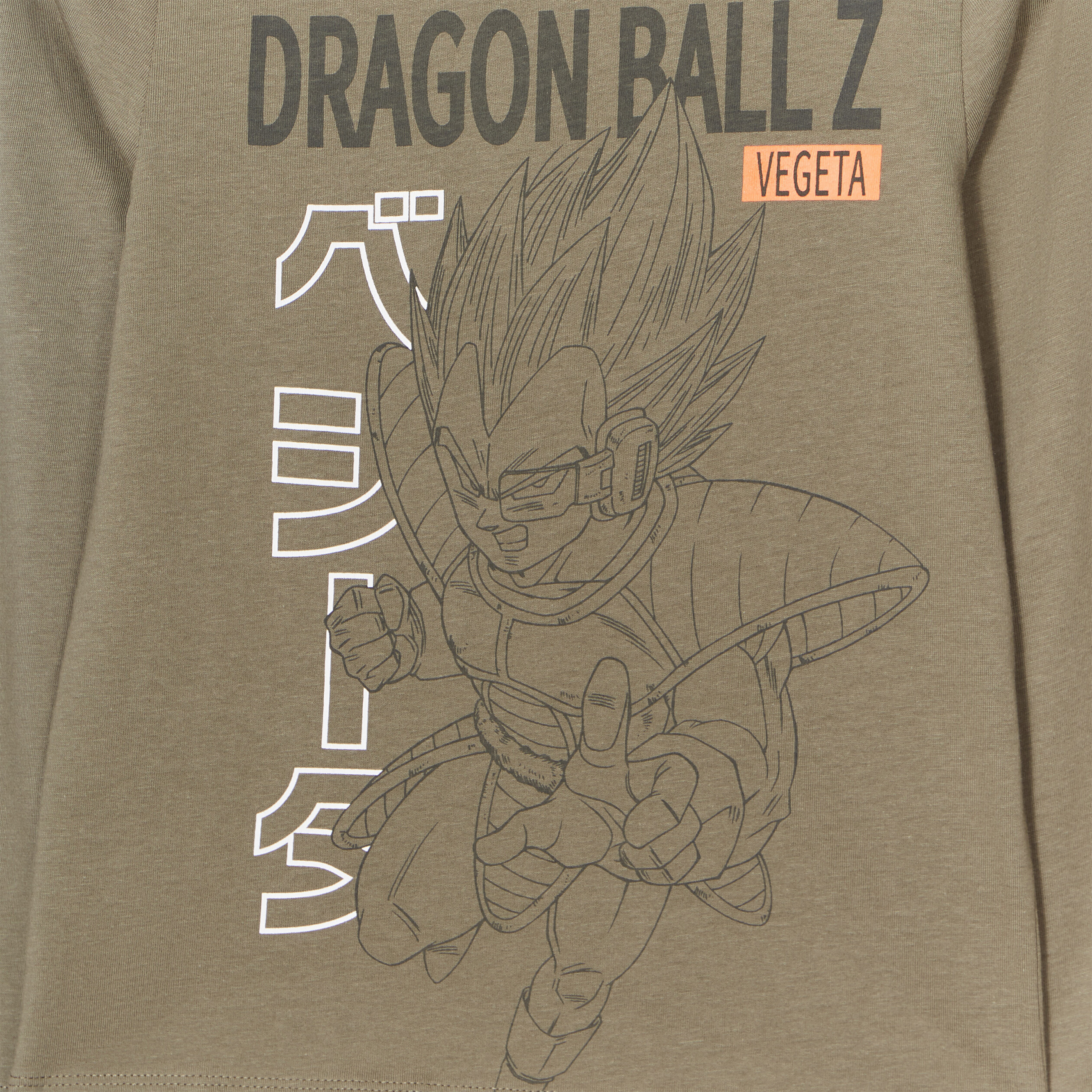 T-shirt manches longues Dragon Ball Z vert kaki garçon | La Halle