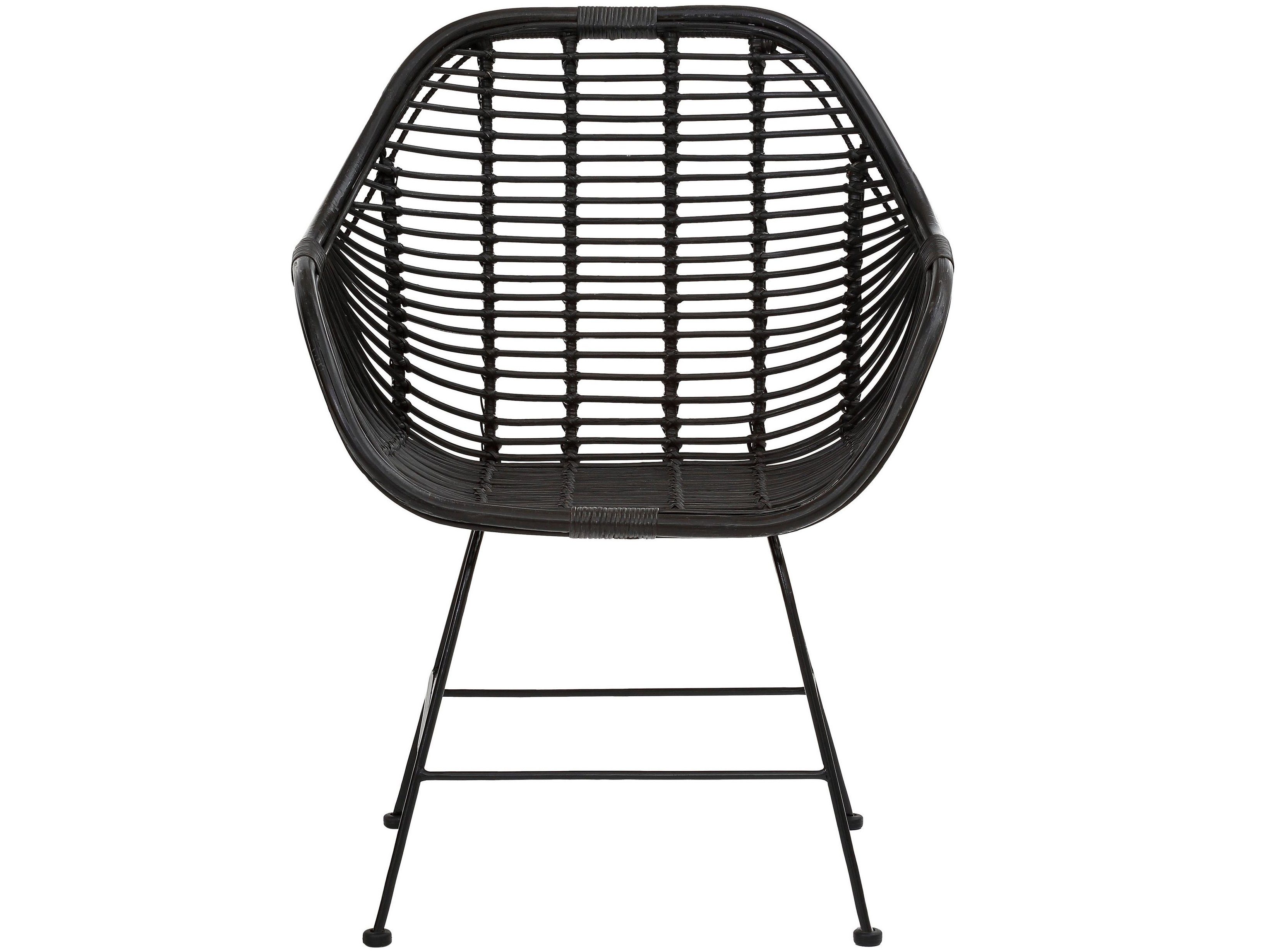 loft24 Rattanstuhl Kegan (Set, 2 St), Sitzhöhe 45 cm, Essyimmerstühle mit Metallgestell