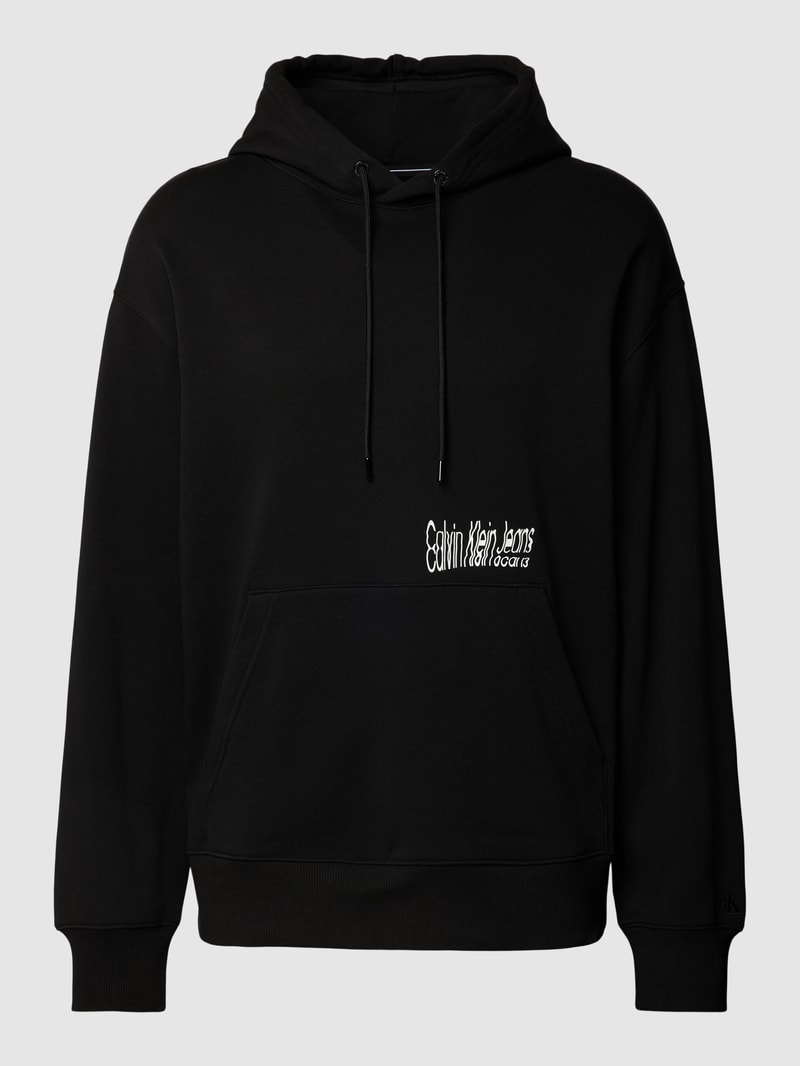 Hoodie mit Label-Print in black