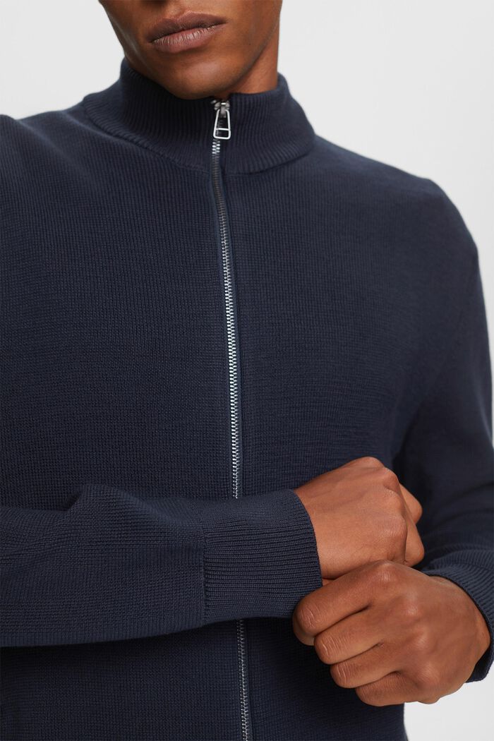 Cardigan mit Reißverschluss, 100 % Baumwolle