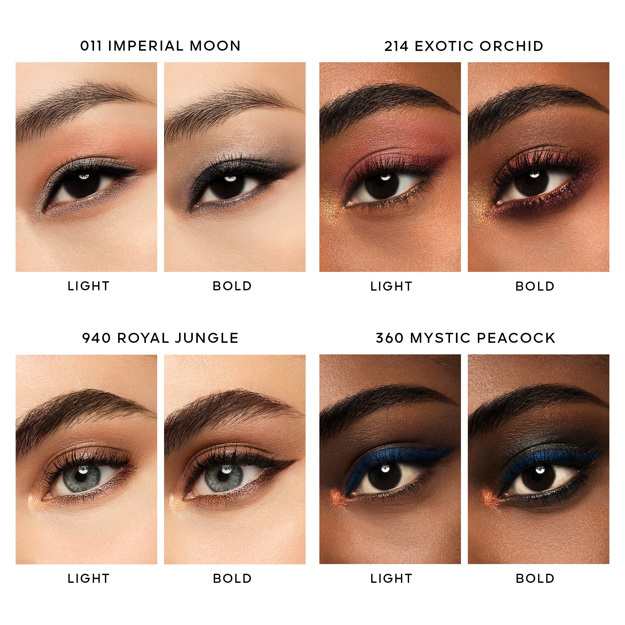 Akių šešėliai G Eyeshadows 4 spalvos - kompaktiški akių šešėliai, akių paletė