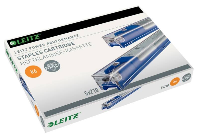 Leitz Power Performance Heftklammernkassette 26/6 55910000 Verzinkter Stahl Blau 1050 Heftklammern