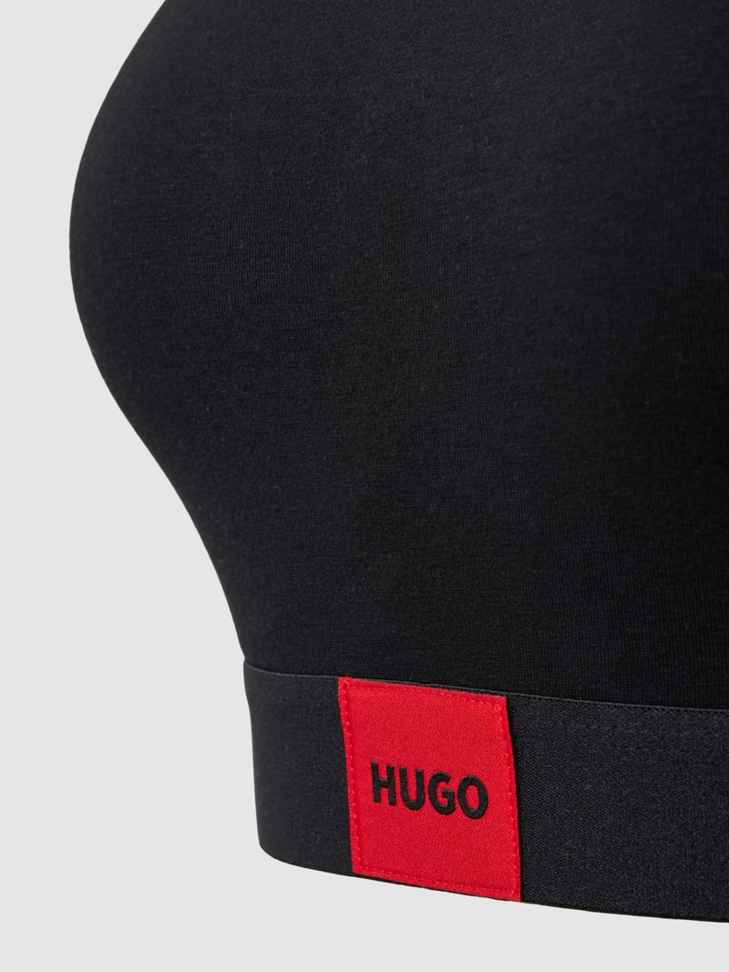 Bralette mit elastischem Logo-Bund in schwarz