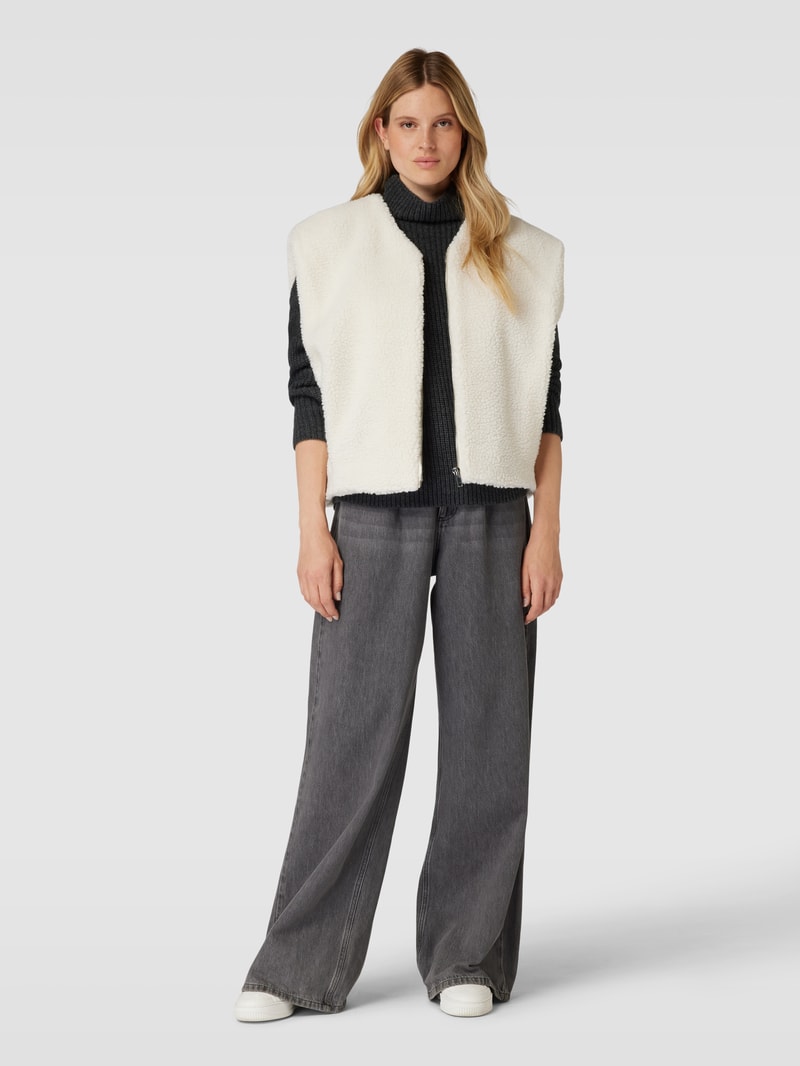 Oversized Strickpullover mit Stehkragen - Michi von Want X P&C* in anthrazit meliert