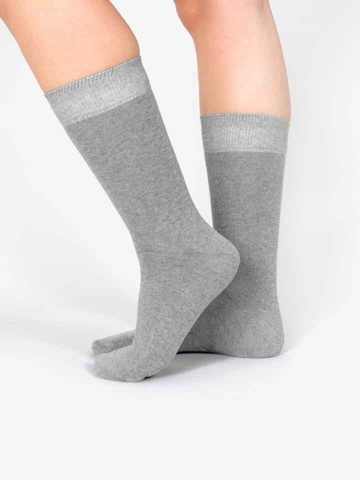 Erlich Textil  Socken 3er Pack MAXI in hellgrau-melange günstig kaufen 39-42