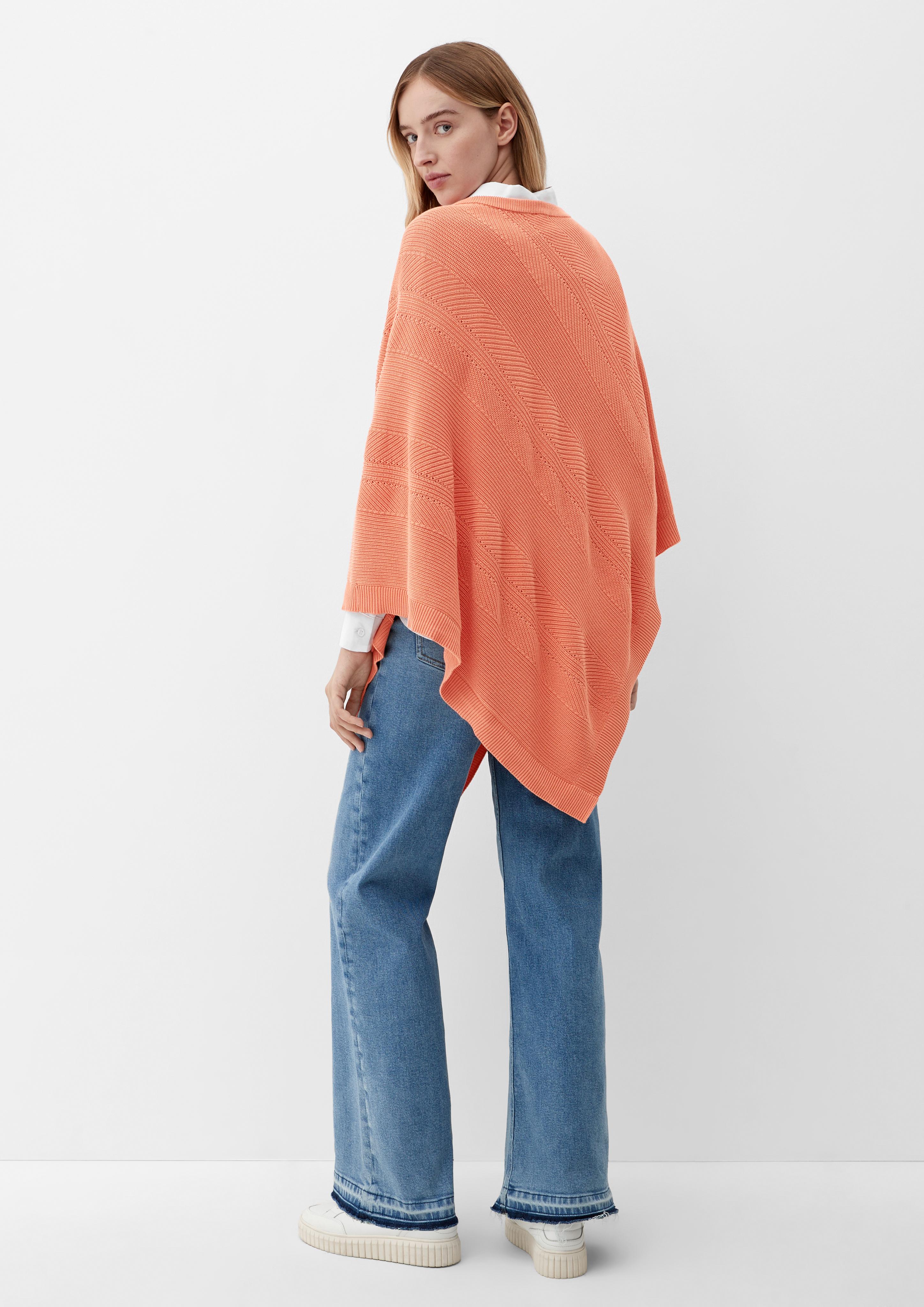 Strickponcho aus Viskosemix  2128002-2711
