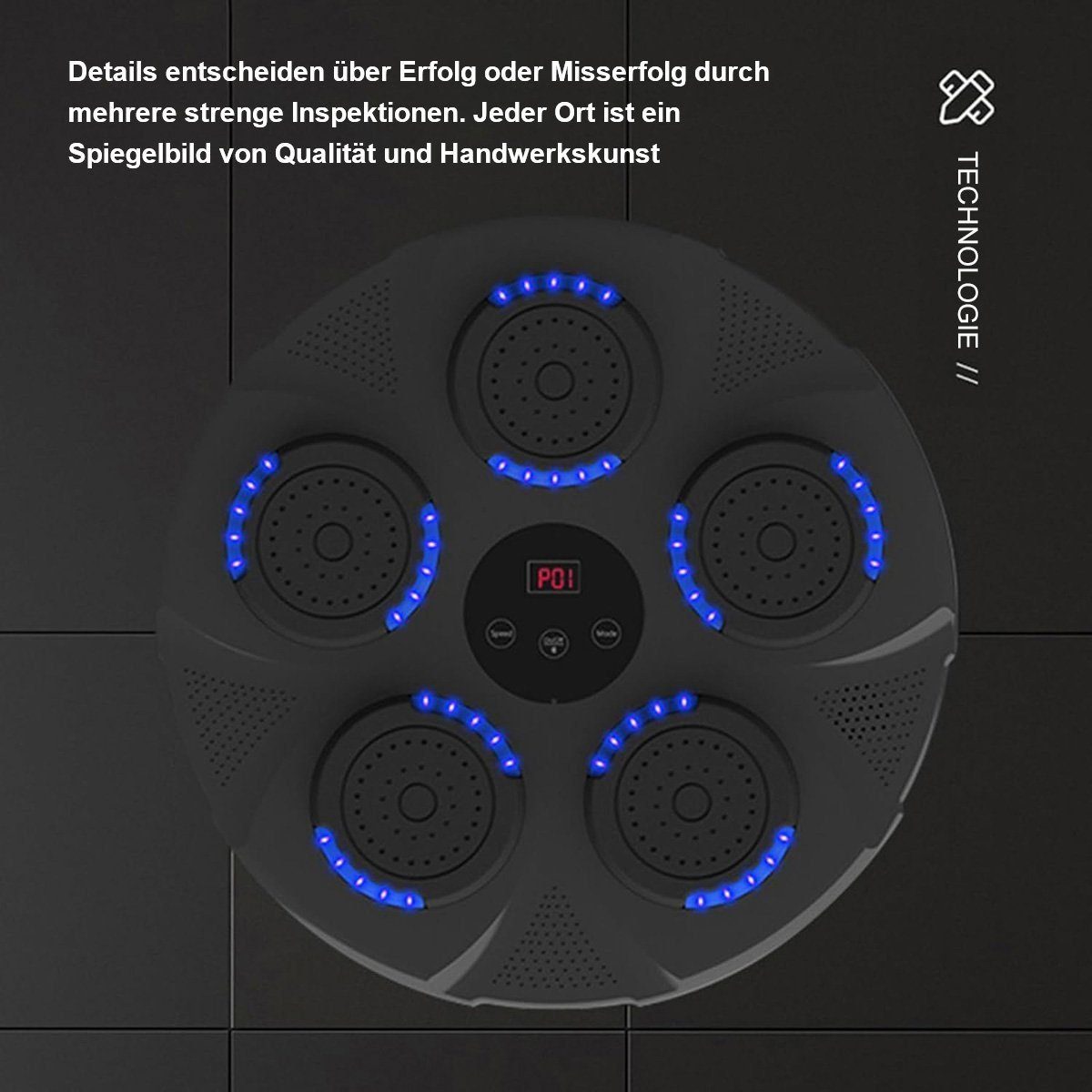 RYSH Sportanzug Elektronische Musik-Boxmaschine,Boxausrüstung mit Bluetooth-Verbindung, Indoor-Boxtrainingsgeräte für Kinder, Jugendliche und Erwachsene.