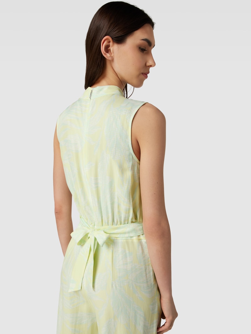 Jumpsuit mit Allover-Muster in hellgelb
