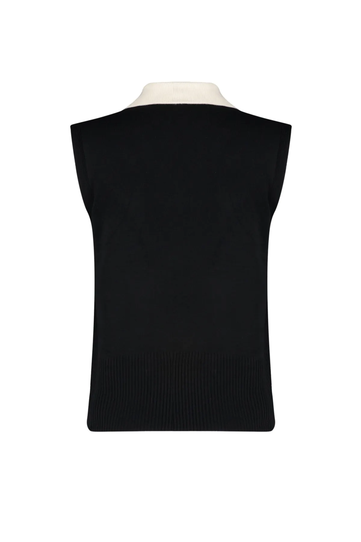 Trendyol Collection  Ecrufarbene Strickbluse im Polokragen-T-Shirt-Look TWOSS24BZ00273