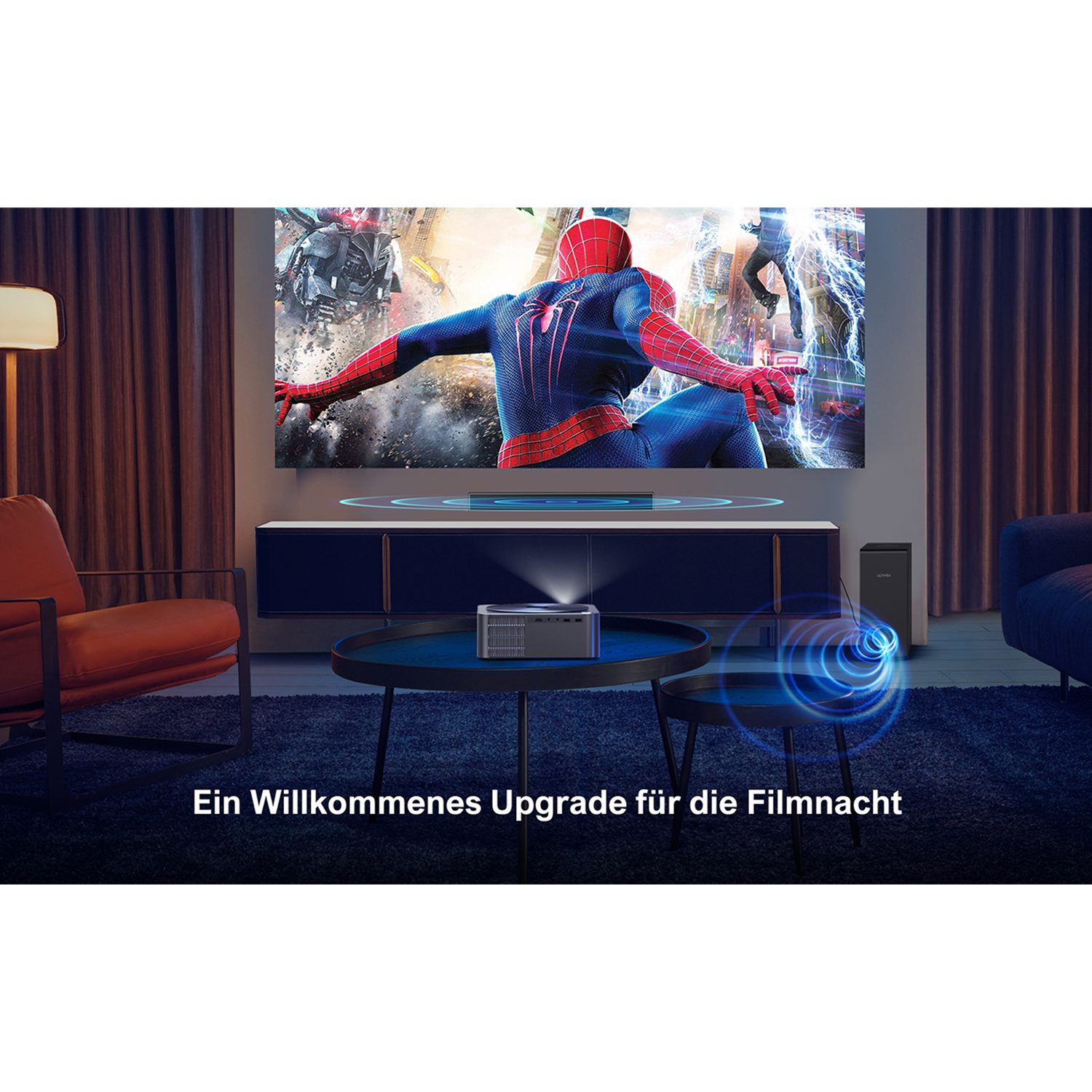Ultimea Nova S40 2.1 Soundbar (5,25'' Tieftöner, BASSMAX, Schlanken 3,8-cm-Design)