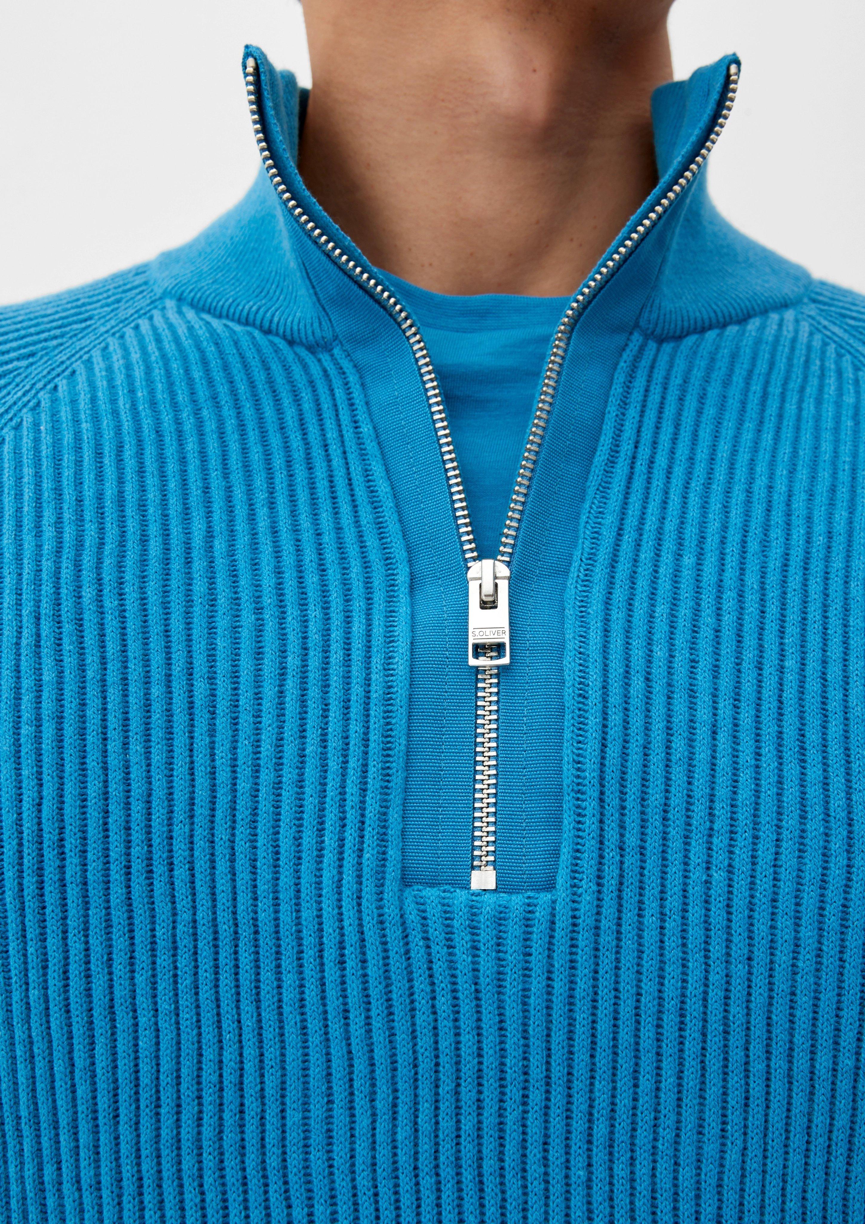 Strickpullover mit Half-Zip  2124529-6285