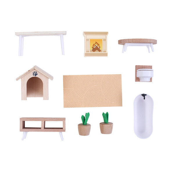Puppenhaus mit Ausstattung