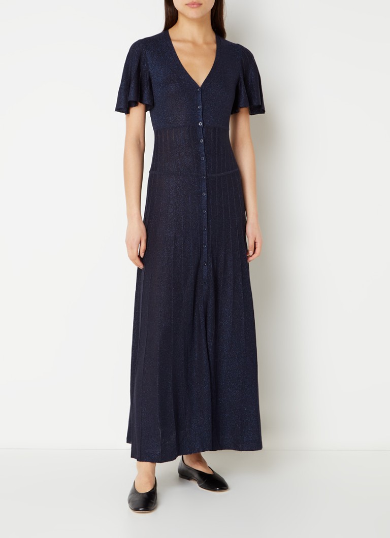 ba&sh  Beryle maxi blousejurk met lurex