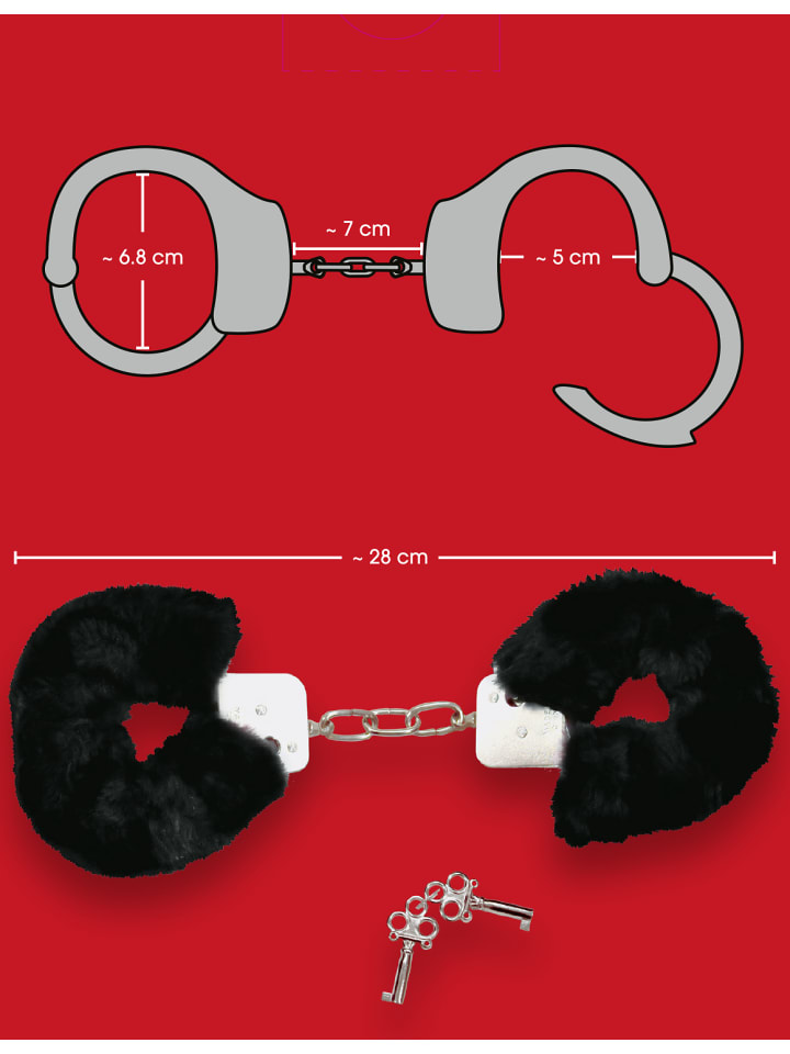 Bad Kitty Handschellen Cuffs in schwarz günstig kaufen 0
