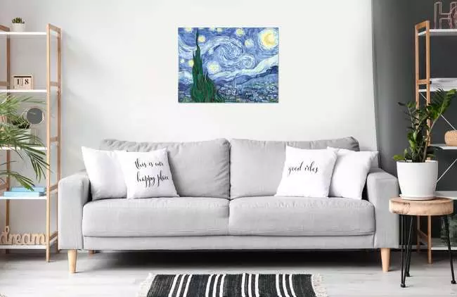 CreArt Leinwand ART Collection: Sternennacht (Van Gogh) - Malen nach Zahlen für Erwachsene