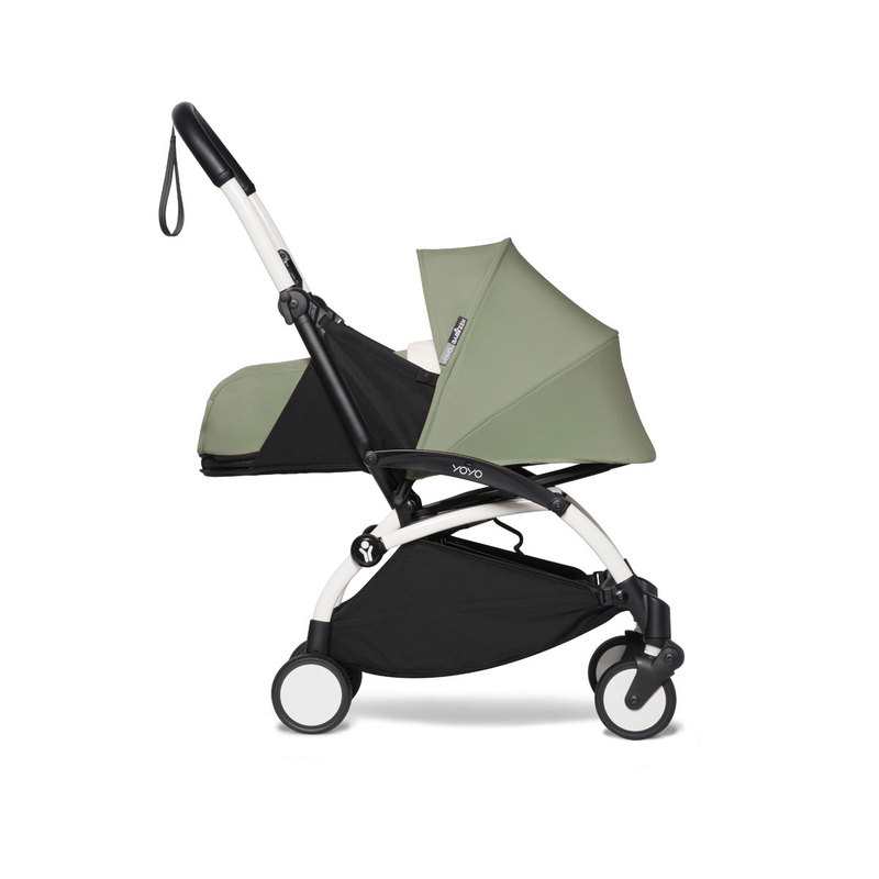 Poussette Yoyo2 4 roues châssis blanc assise 0+ olive Babyzen