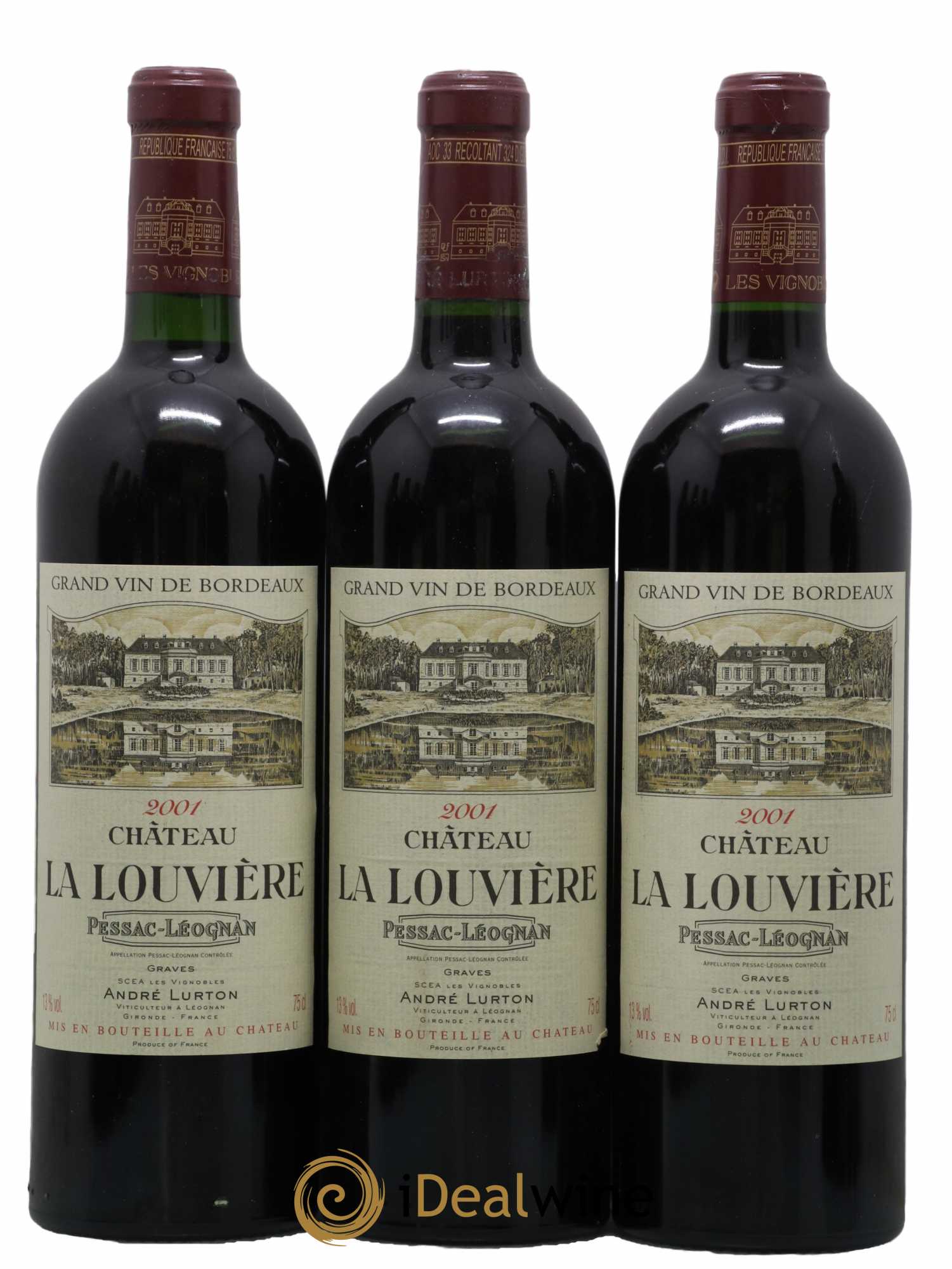 Château la Louvière  2001 - Lot de 12 Bouteilles