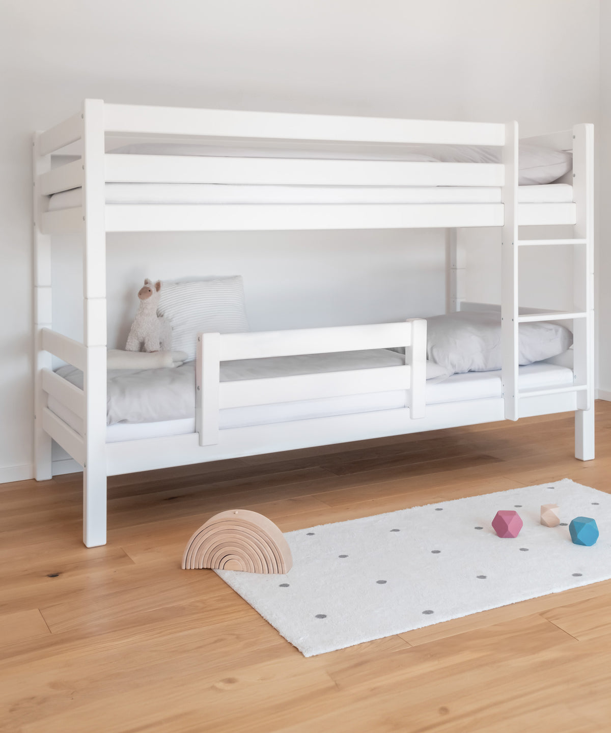 Etagenbett Buche Mittelhoch Weiß