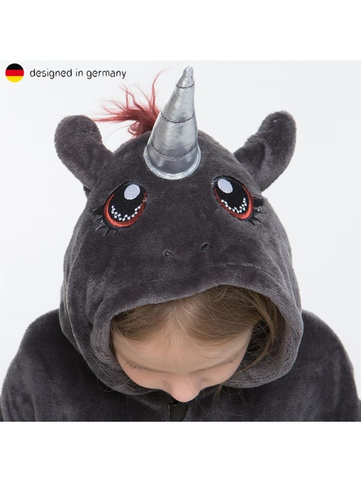 Corimori Onesie Kostüm in Anthrazit/lila günstig kaufen