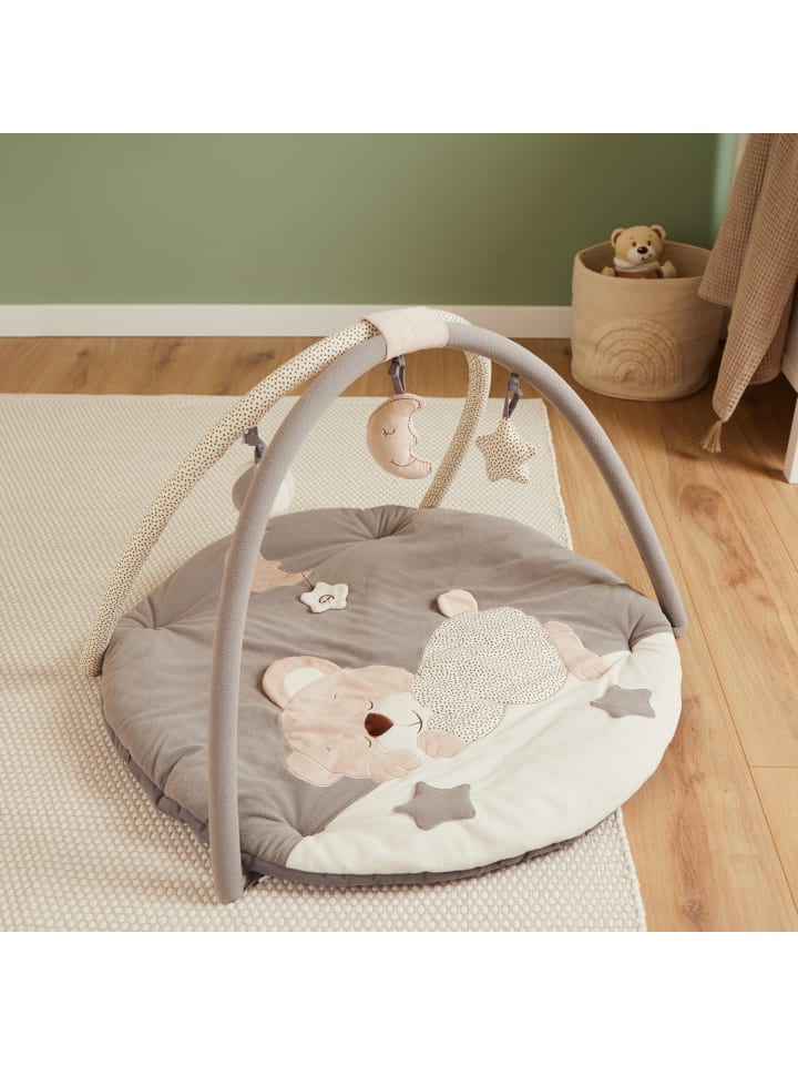 Bieco Spielwaren Krabbeldecke mit Spielbogen Plüsch - ab Geburt in Beige günstig kaufen onesize