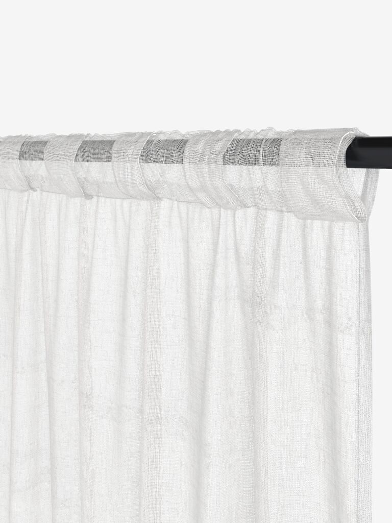 Zasłona UNNEN UNNEN 1x140x300cm biała, wygląd lnu