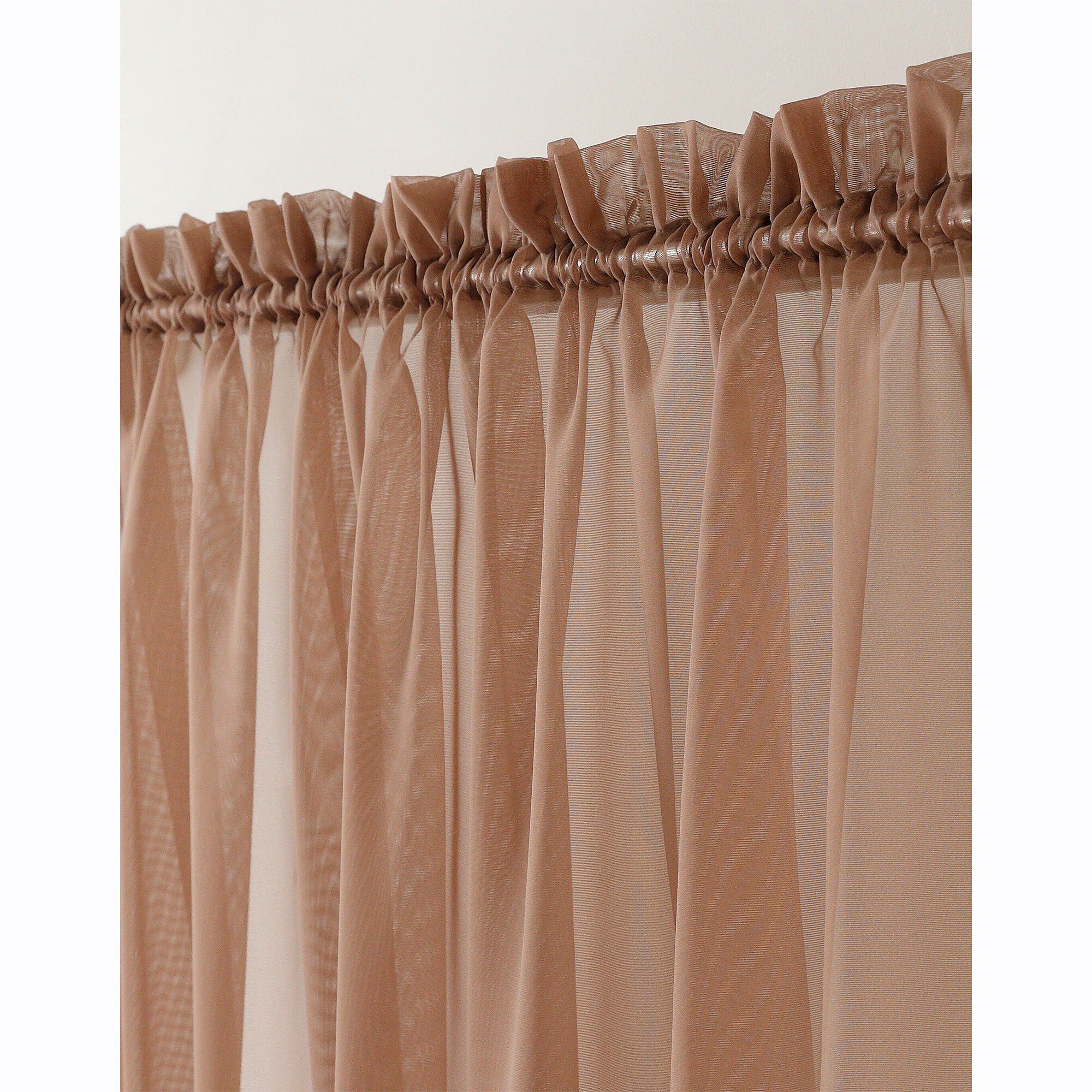 Panneau voile uni finition galon fronceur