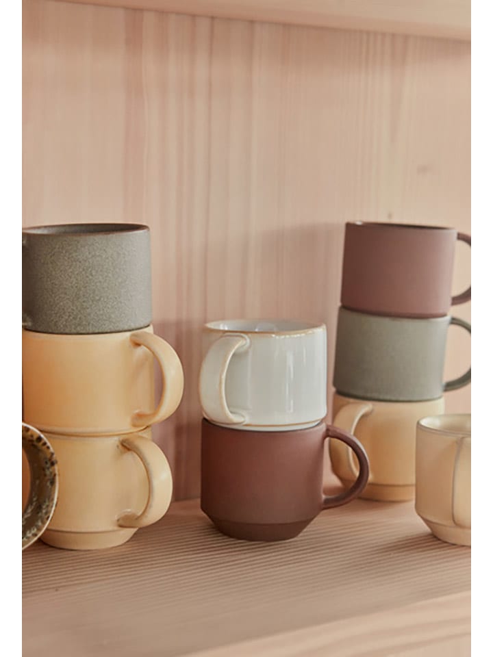 OYOY living design 2er-Set: Tassen ''Yuka'' in Grau - (B)8 x (H)7,5 x (T)11 cm günstig kaufen onesize