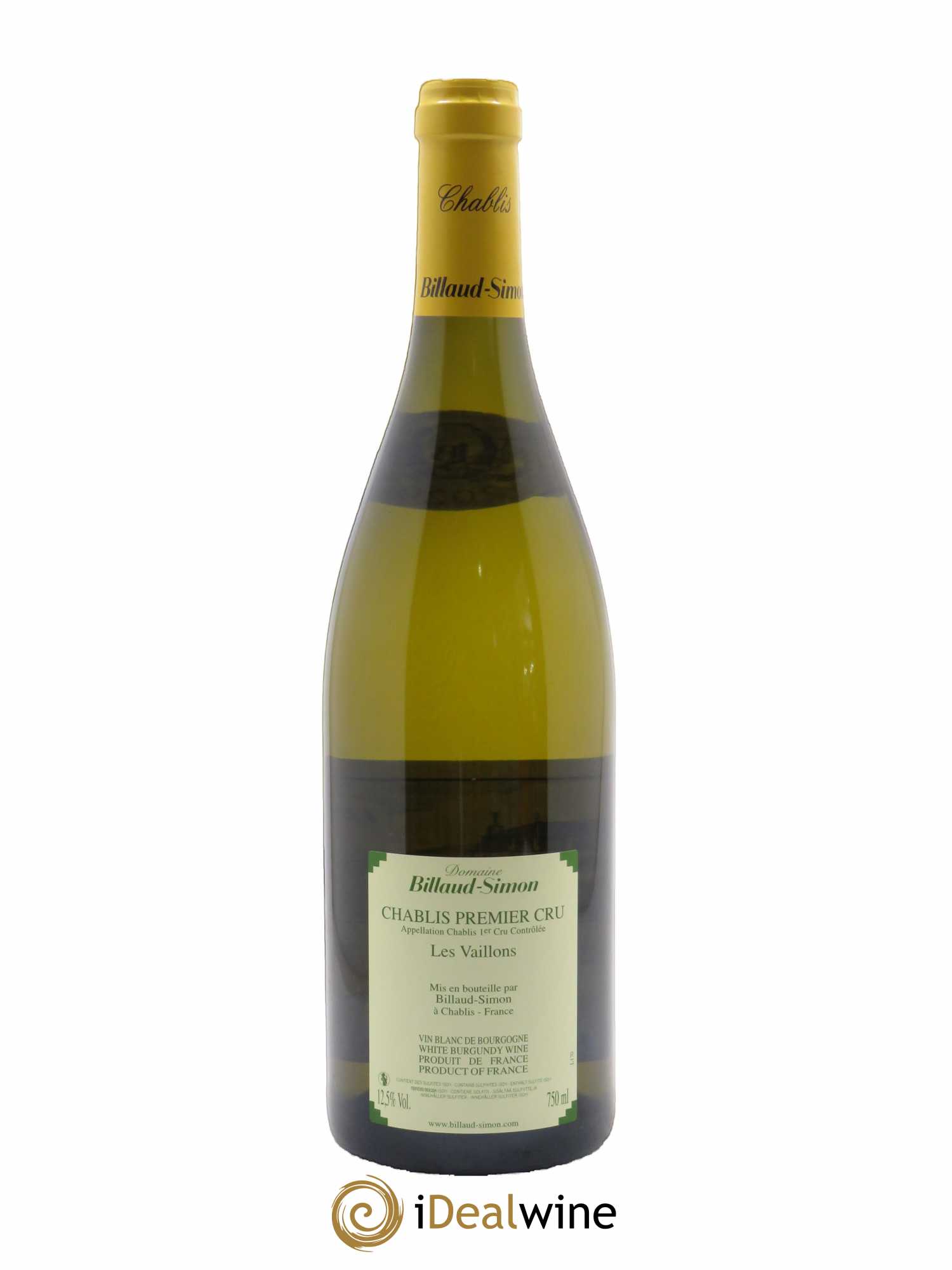 Chablis 1er Cru Les Vaillons Billaud-Simon (Domaine)  2020 - Lot de 1 Bouteille