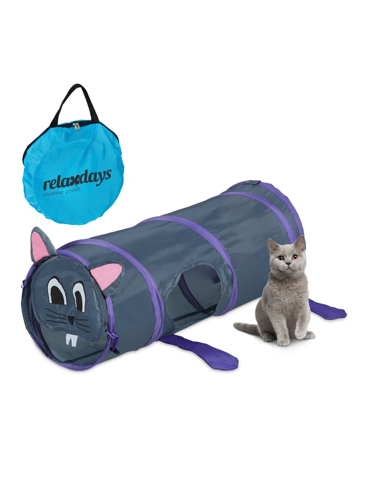 relaxdays Katzentunnel in Bunt günstig kaufen onesize