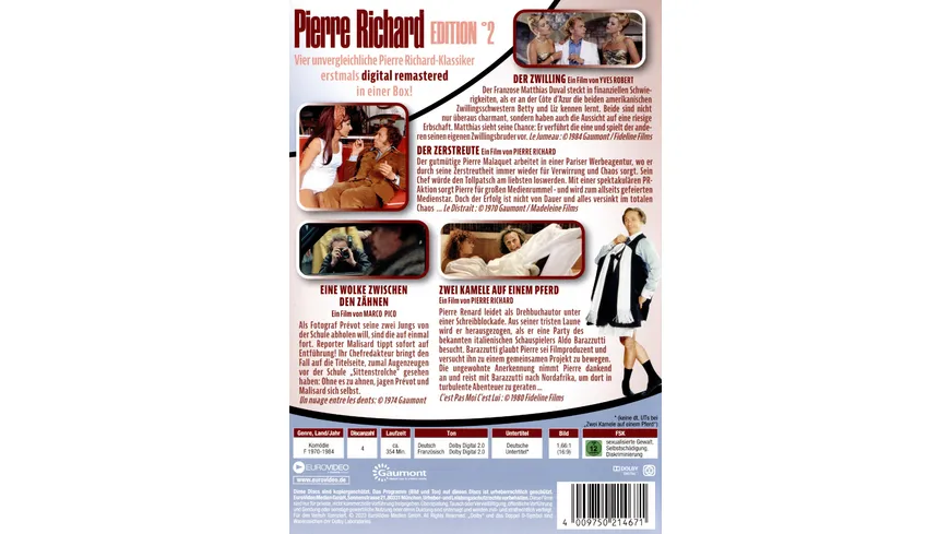 Pierre Richard - Edition 2 - Digital Remastered!  [4 DVDs]