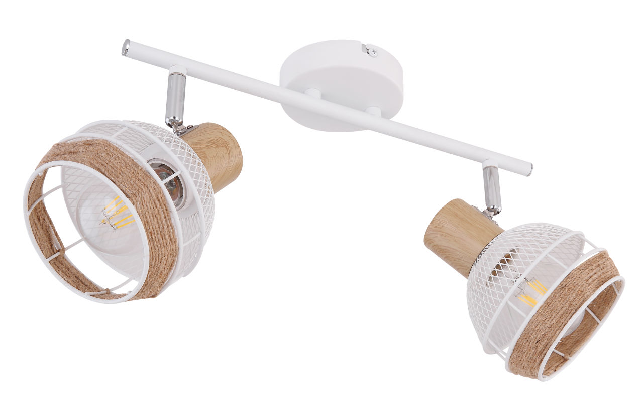Globo Lighting - WIDY - Strahler Metall weiß, 2x E27