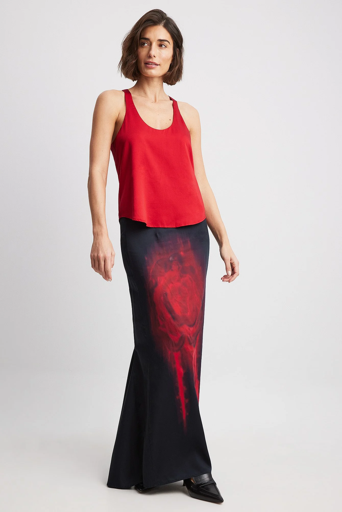 Rock mit Rosen-Print
